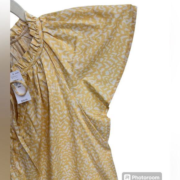 GAP Printed Tie-Front Flutter Sleeve Dress SIZE XXS - Picture 7 of 12